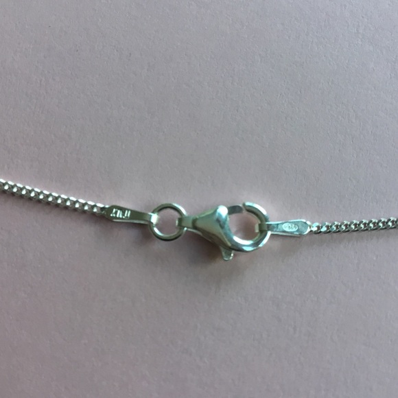 Sterling Silver Cz Anchor Necklace - Picture 15 of 15